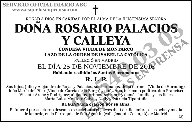 Rosario Palacios y Calleya
